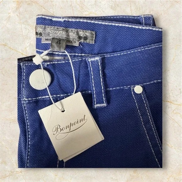 Bonpoint Kids Blue Denim Jeans - Size 4 - Picture 3 of 4
